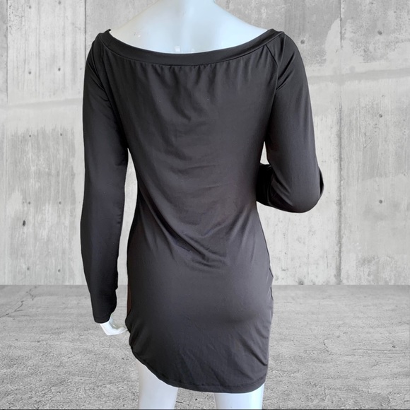 BLVD COLLECTION LASER CUT BLACK DRESS. SIZE XL. BODYCON - Picture 4 of 8